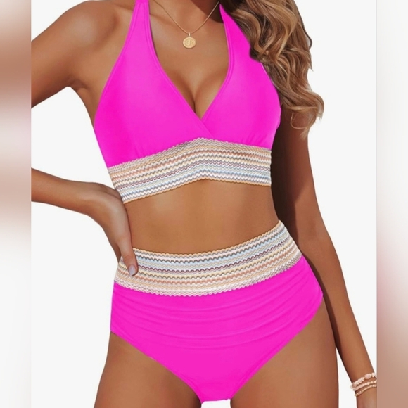 Yonique Women's Tummy Control Bikini #412 - Picture 3 of 15